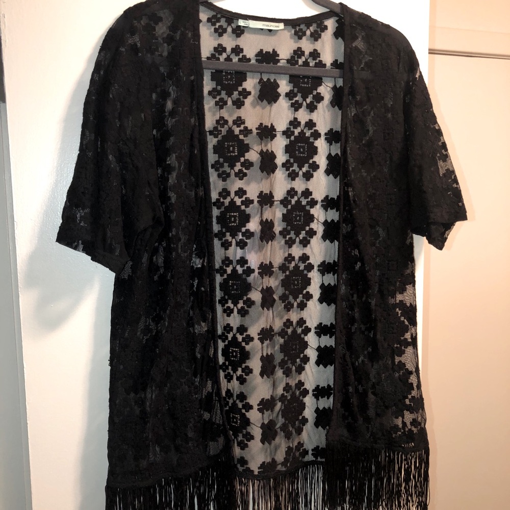 Black Lace Kimono - Large